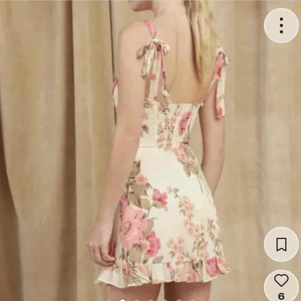 NLW Floral White Tie Sleeve Summer Dress - Picture 4 of 4